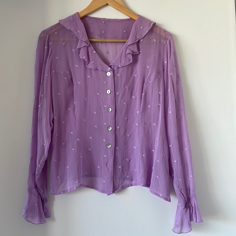 Vintage lavender blouse